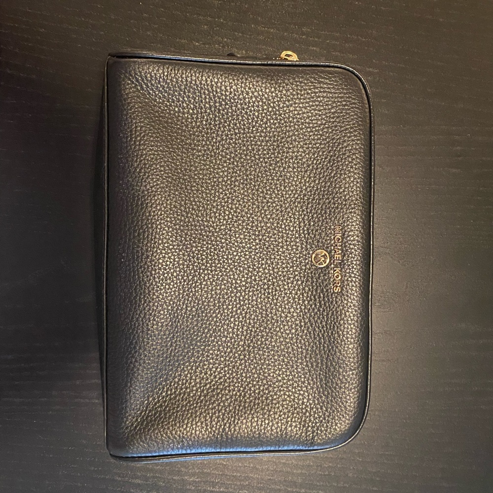 Michael Kors Jet Set Black Leather Travel Bag